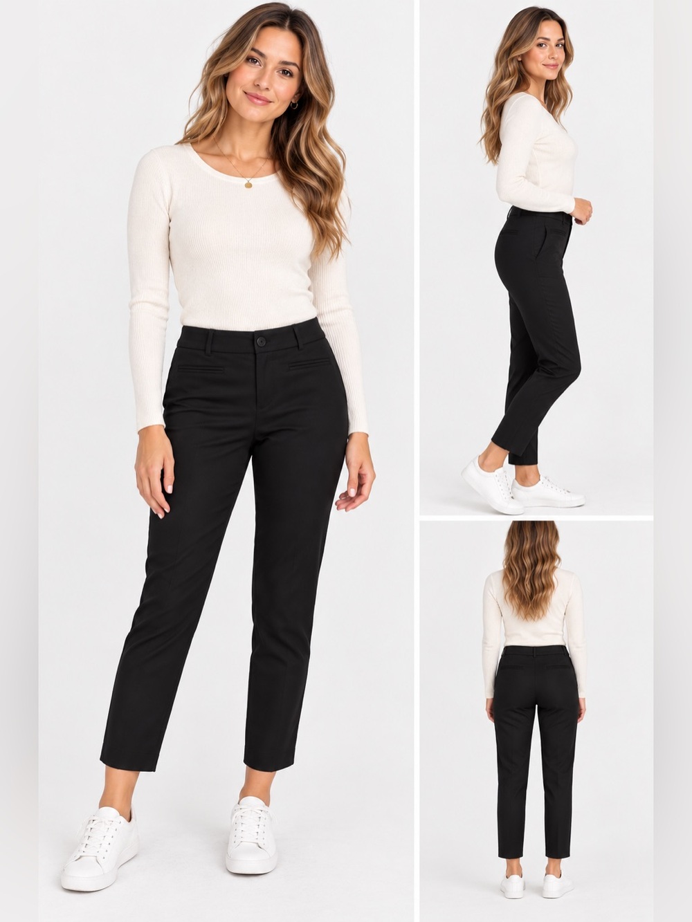 LOFT Black Ankle Dress Pants Size 6